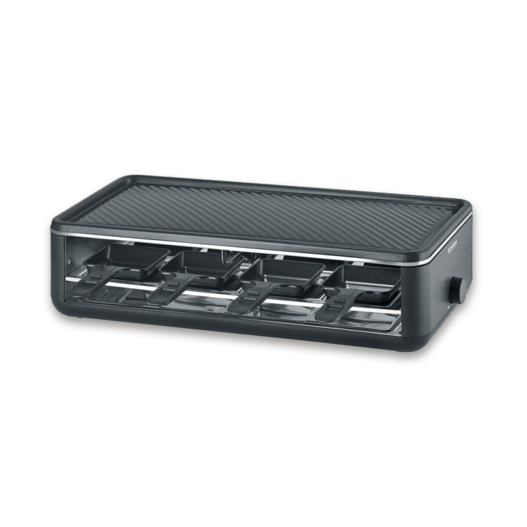severin-raclette-und-fondue-pg-2365-black-line-lite-raclette-grill-mit-grillplatte-2