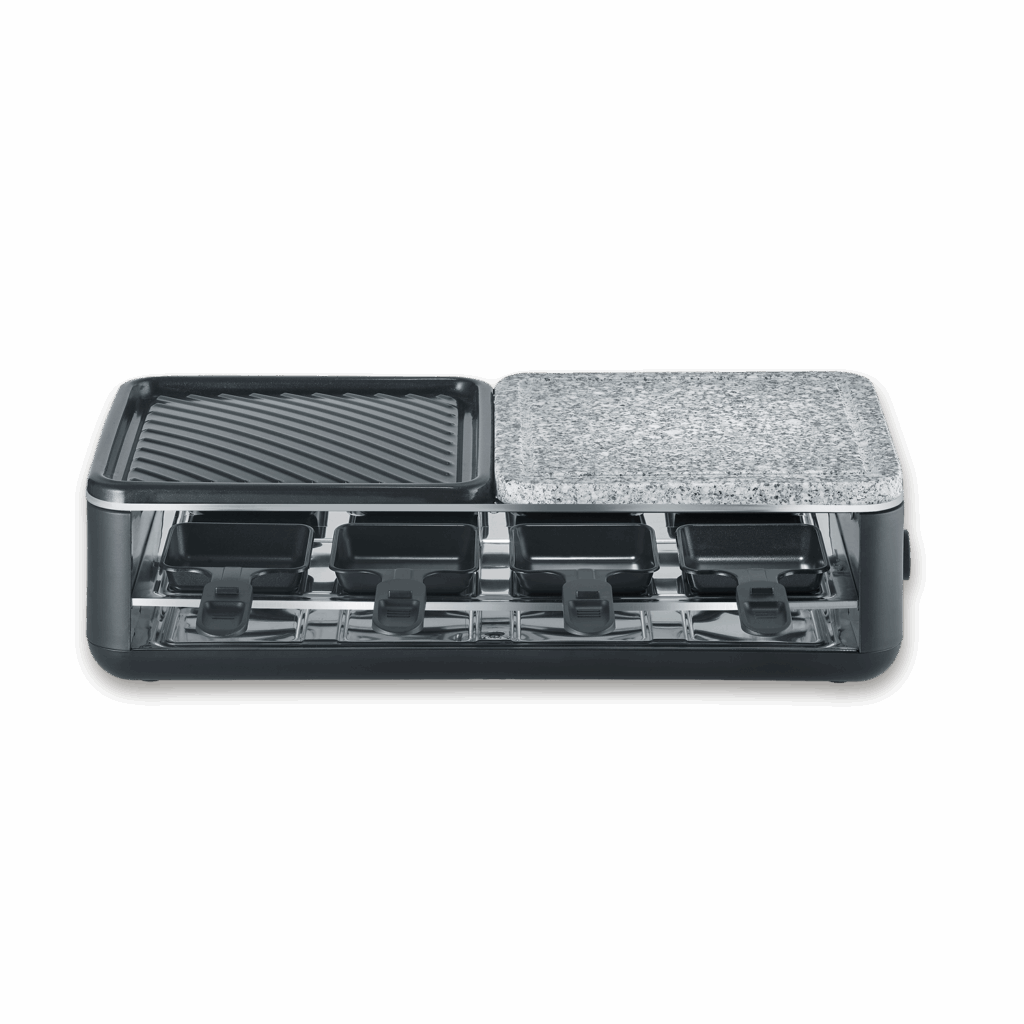 severin-raclette-und-fondue-pg-2366-black-line-lite-raclette-grill-mit-naturstein-und-grillflaeche