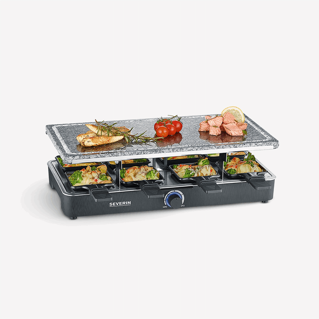 severin-raclette-und-fondue-rg-2372-raclette-partygrill-mit-naturgrillstein-1