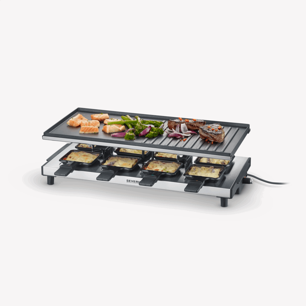severin-raclette-und-fondue-rg-2375-raclette-mit-antihaftbeschichteter-grillplatte-4
