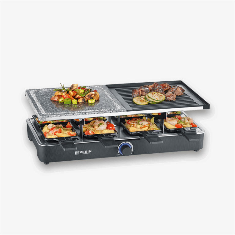 severin-raclette-und-fondue-rg-2376-raclette-mit-naturgrillstein-und-grillplatte-2